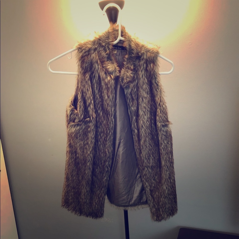 Faux fur vest